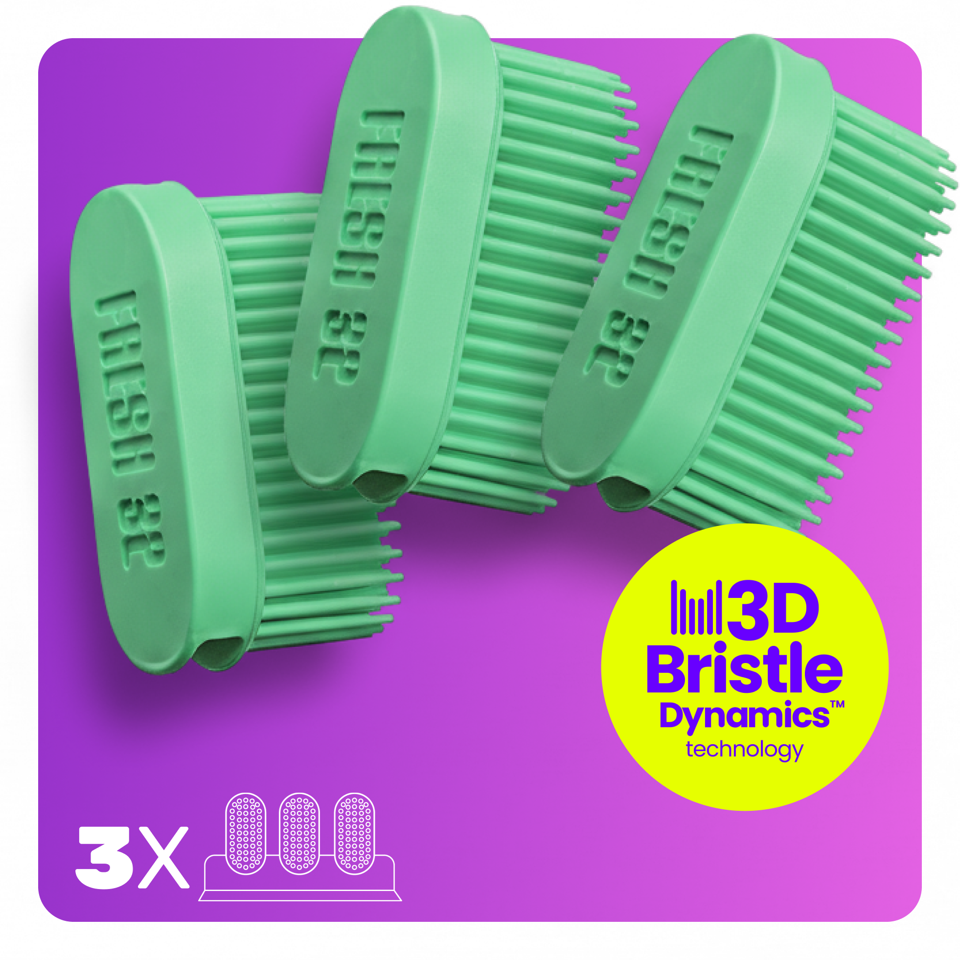Końcówki szczoteczki 3D Bristle Dynamics™